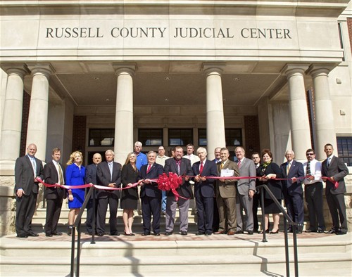 Russell County Judicial Center ribbon cutting